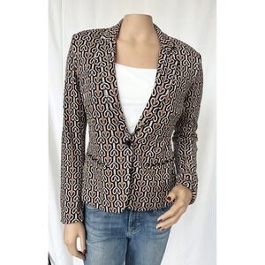 SURKANA Geometric Multicolored Blazer Jacket Size S Small 562BARO315